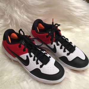 Nike Black Red White Cleats